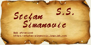 Stefan Simanović vizit kartica